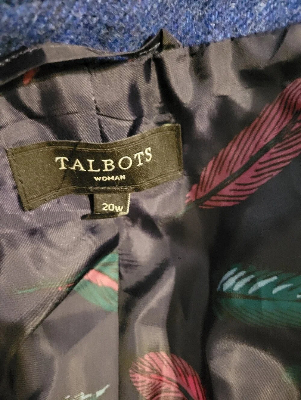 Talbots Blue Wool Blend Blazer Jacket